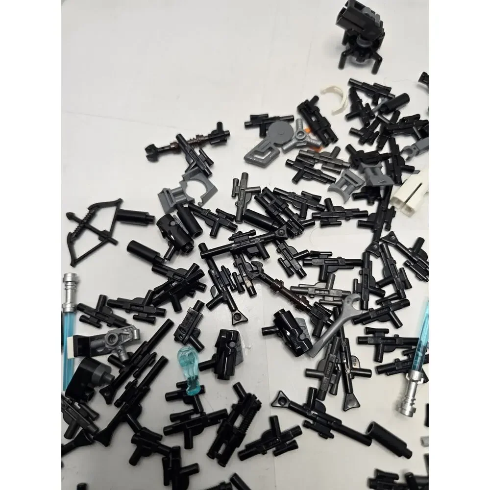 LEGO Star Wars Minifigure Weapons LOT of 150 Plus Minifigure Gun Lightsaber Jedi